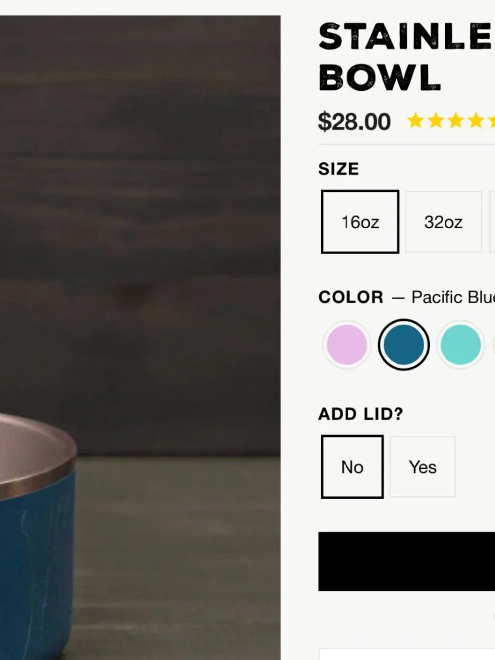 WILDERDOG: STAINLESS STEEL DOG BOWL WITH SILICONE DOG BOWL LID